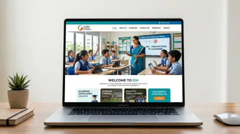 Modern School Website Template for Indian Schools | BrightFuture Design Education and School website theme preview by ThemeB…