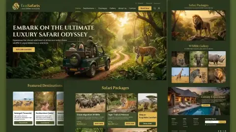 SafariWild – Wildlife Safari & Adventure Tour HTML Template related website theme preview by ThemeBazar