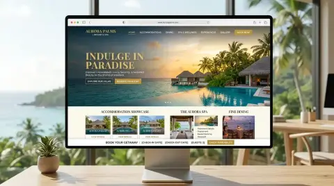 Paradise Resort & Spa – Luxury Resort & Hotel HTML Template Travel and Hospitality Solutions website theme preview by ThemeB…
