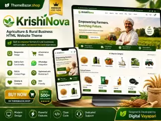 KrishiNova – Agriculture & Rural Business HTML Website Theme