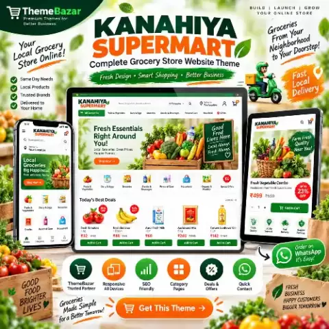 DV Supermart – Grocery & Supermarket Ecommerce HTML Theme search result website theme preview by ThemeBazar