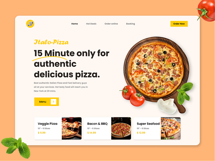 Pizza Restaurant HTML Website Template