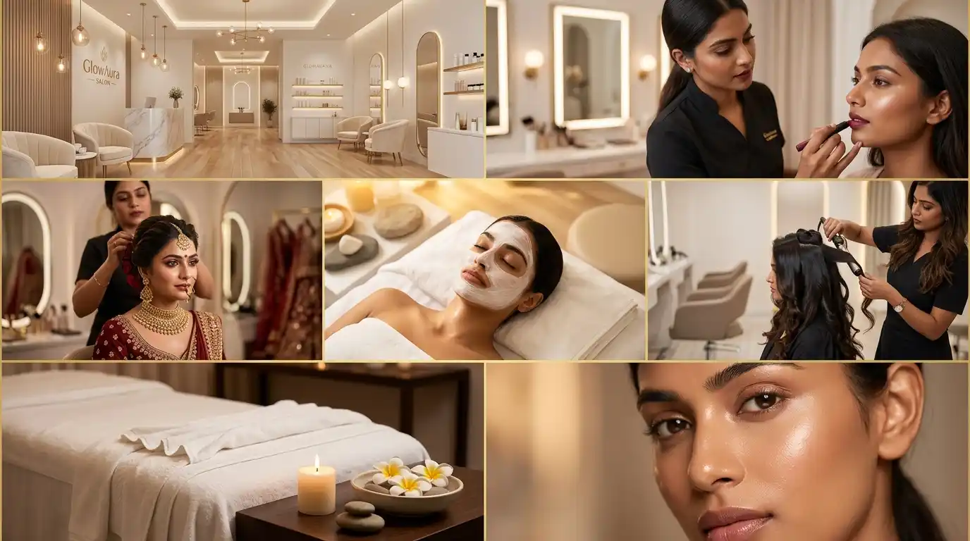 GlowAura Premium Beauty Salon &amp;amp; Bridal Services Website