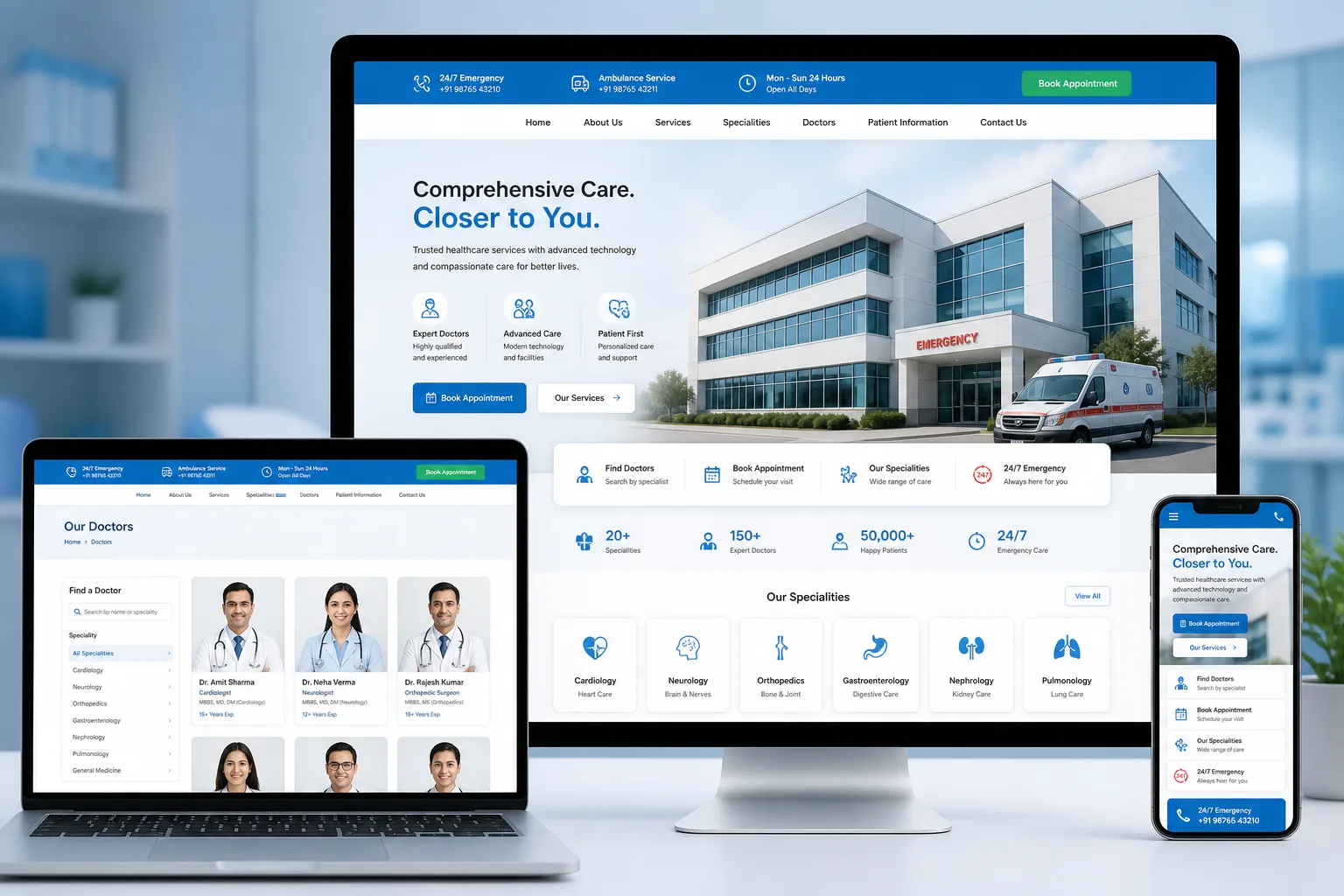 Healthcare website theme category image by ThemeBazar