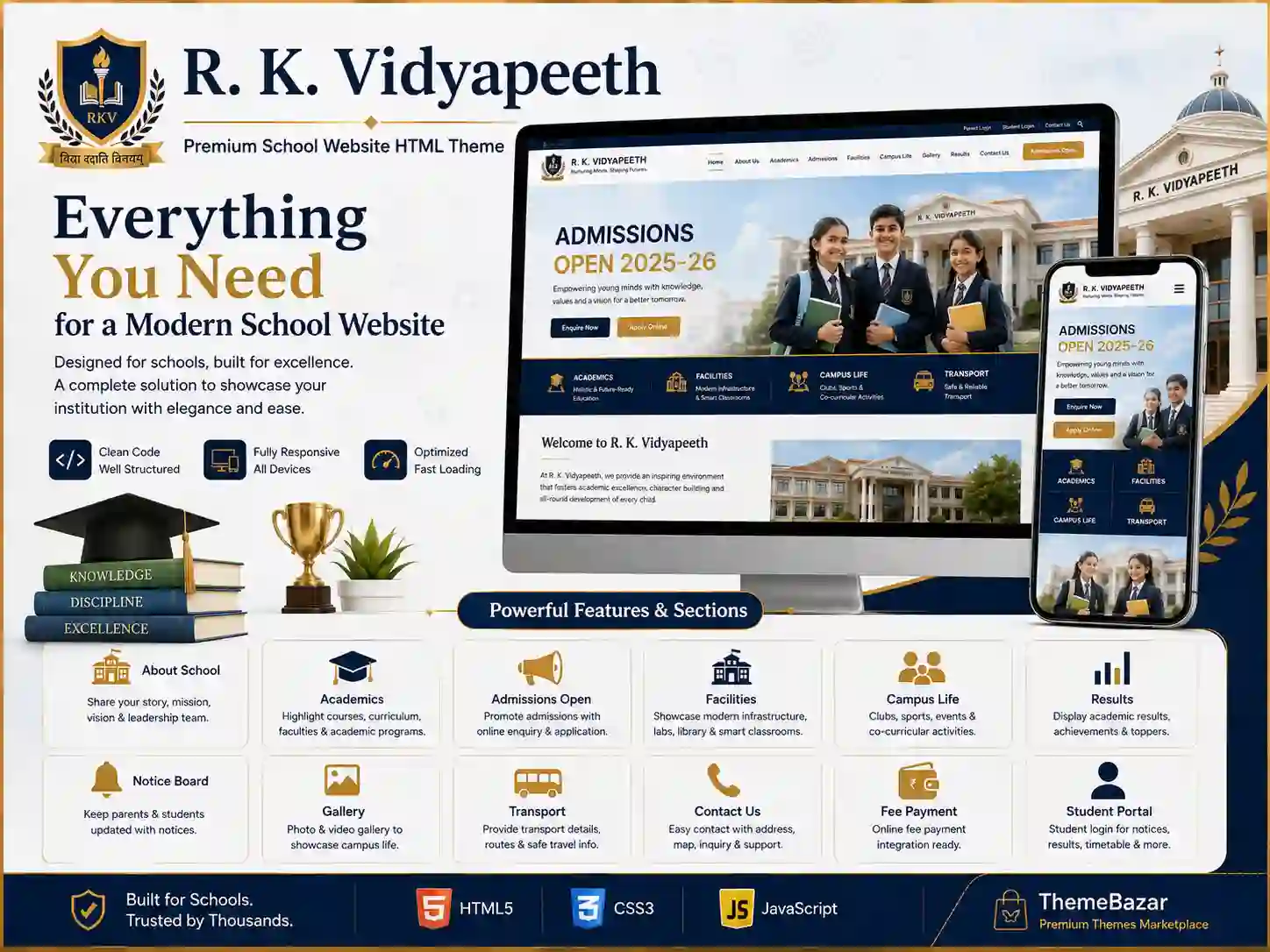 EduVista Pro – Modern School & Education HTML Theme