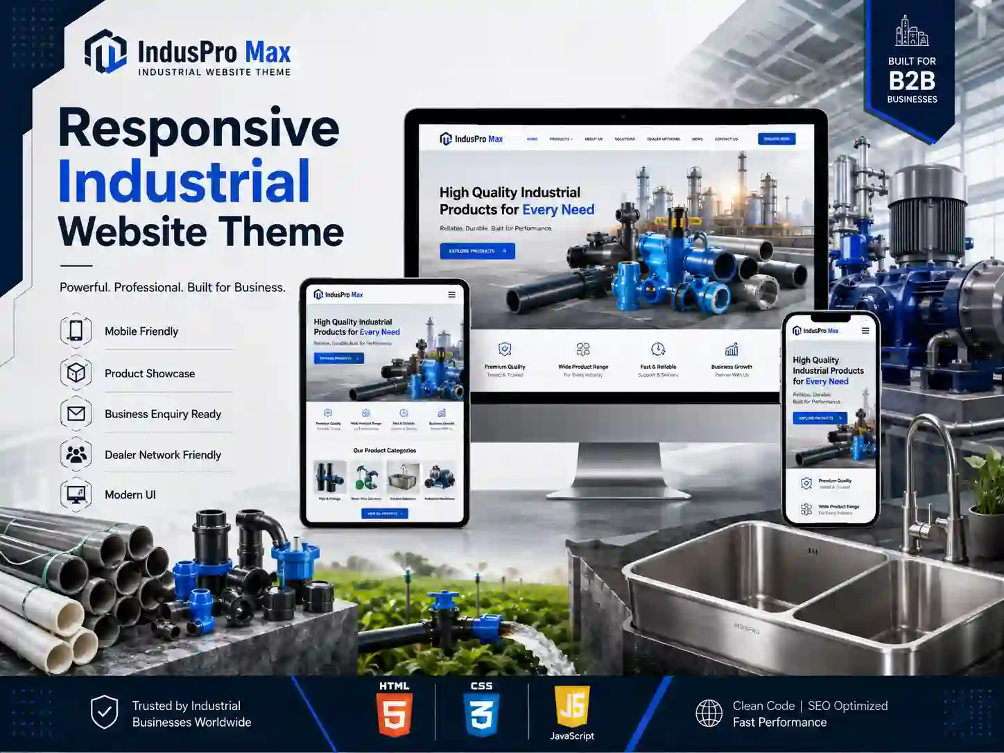 IndusPro Max – Industrial Products & Machinery HTML Theme