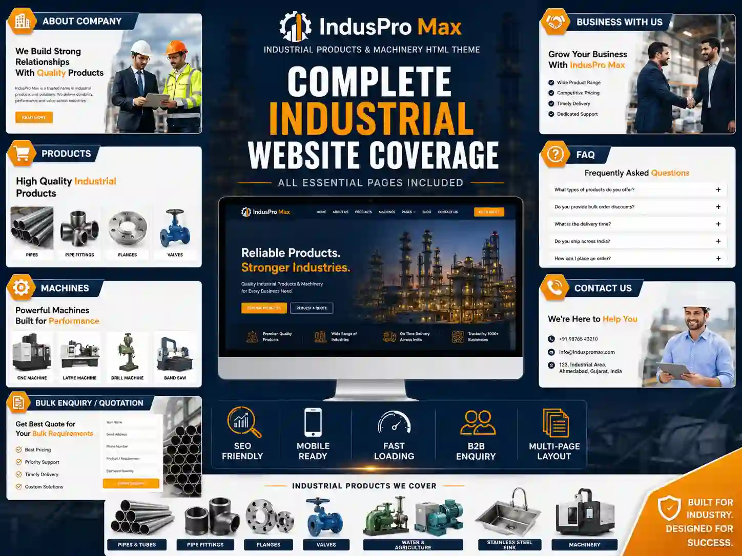 IndusPro Max – Industrial Products & Machinery HTML Theme