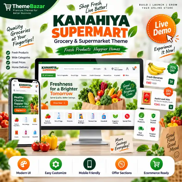 DV Supermart – Grocery & Supermarket Ecommerce HTML Theme