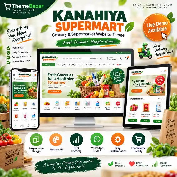 DV Supermart – Grocery & Supermarket Ecommerce HTML Theme