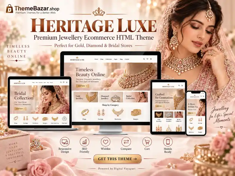 Heritage Luxe – Premium Jewellery Ecommerce HTML Theme
