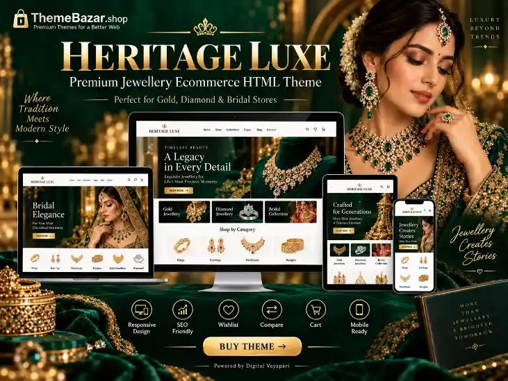 Heritage Luxe – Premium Jewellery Ecommerce HTML Theme