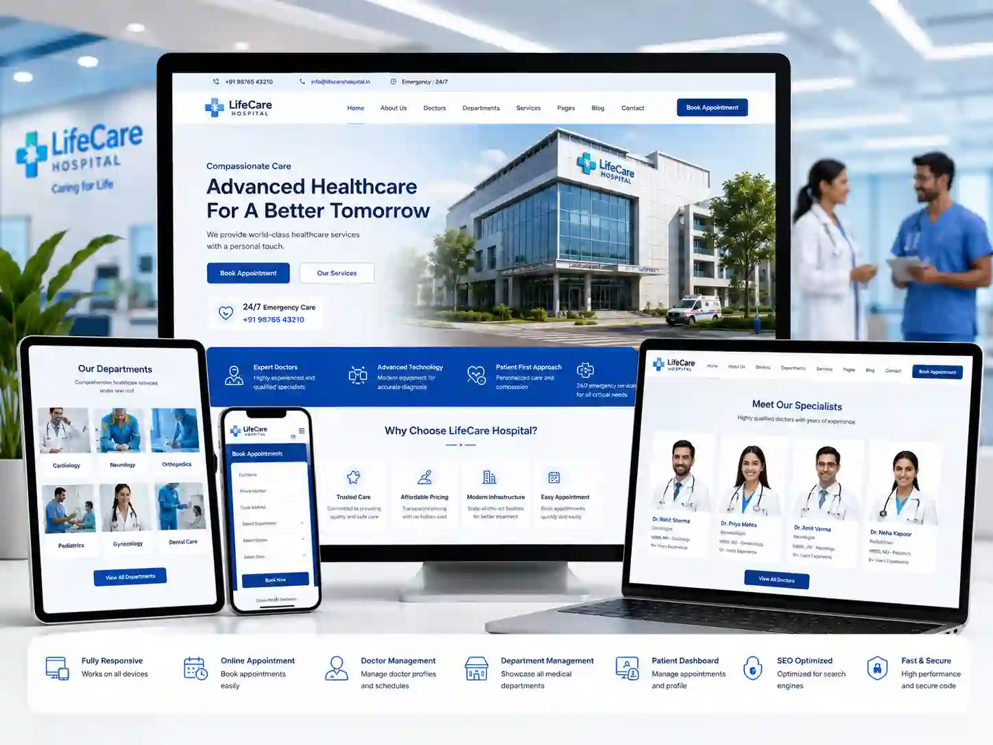 Healthcare Website Themes in India Why Healthcare Website Themes Are Important for Medica… blog article thumbnail by ThemeBa…