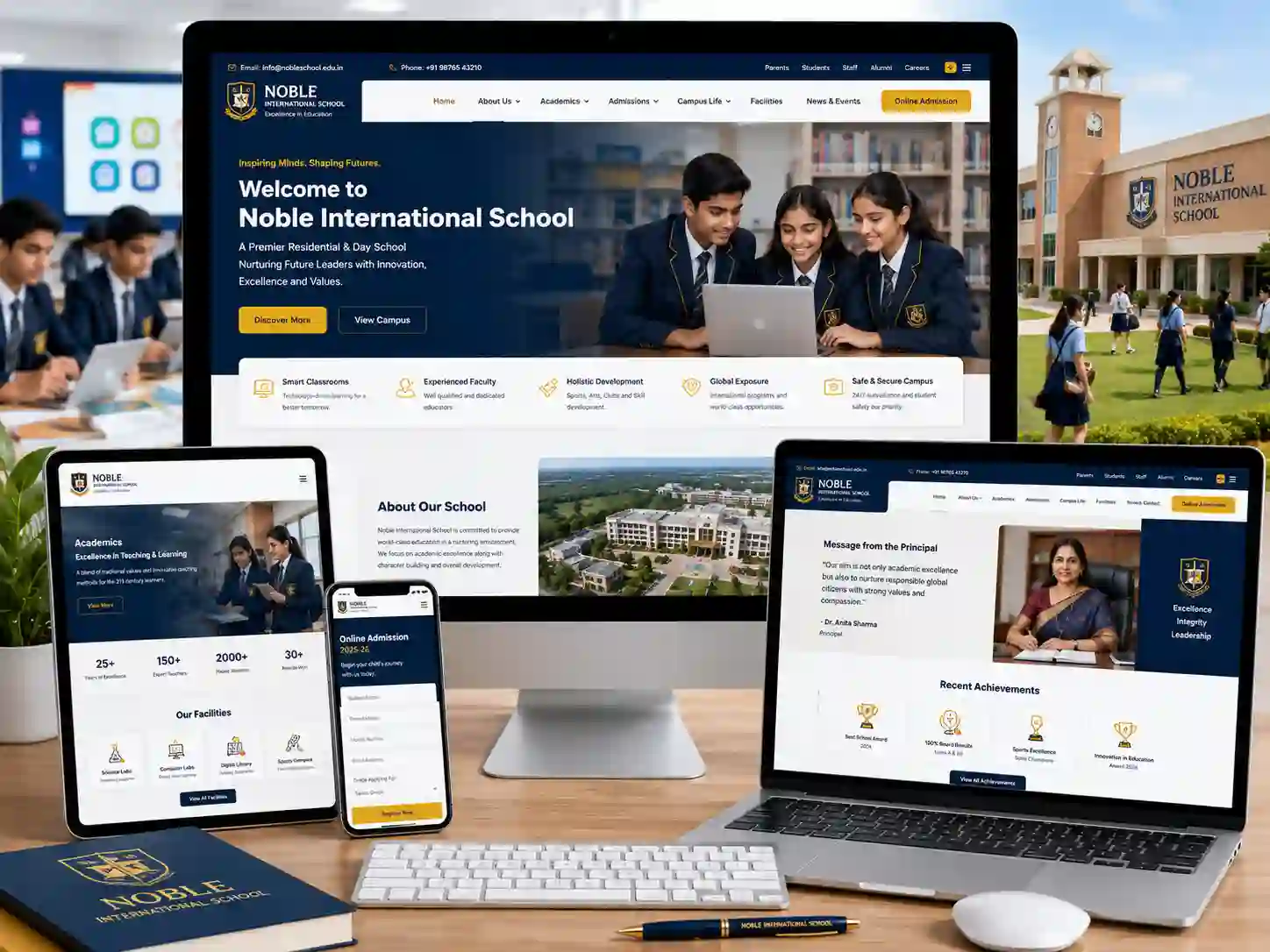 School Website Themes in India Why School Website Themes Are Important for Educational In… blog article thumbnail by ThemeBa…