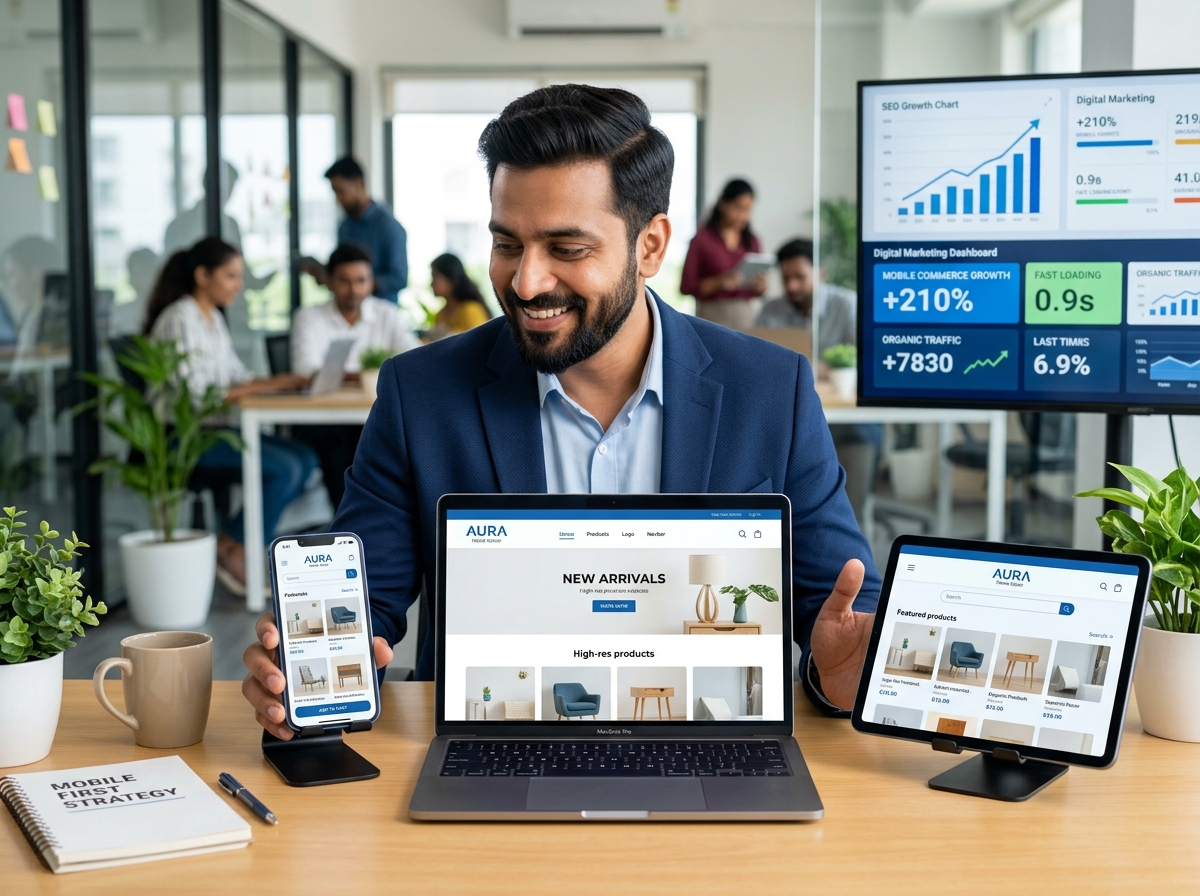 Why Mobile-Friendly Websites Are Essential for Business Success blog article thumbnail by ThemeBazar