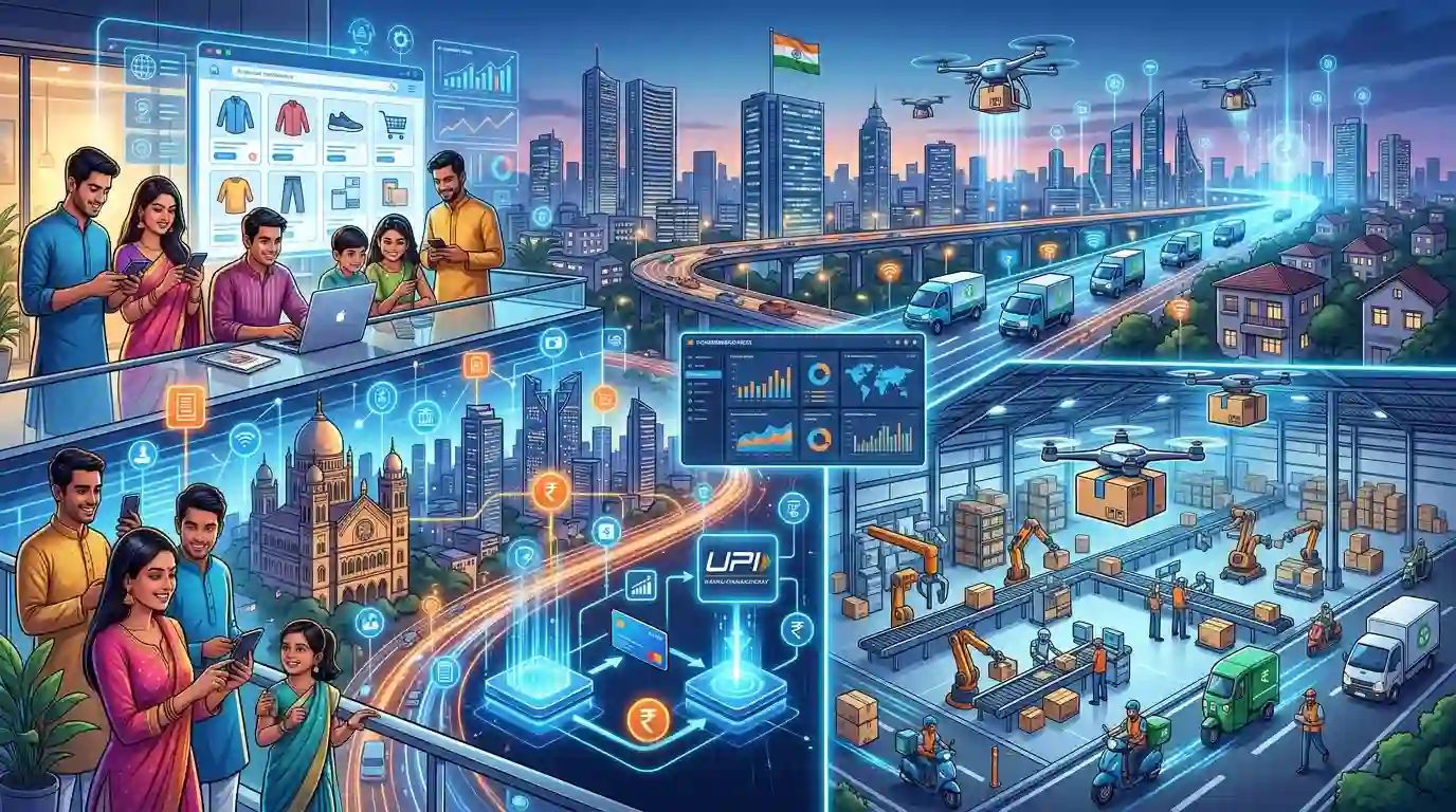 Future of E-Commerce in India blog article thumbnail by ThemeBazar