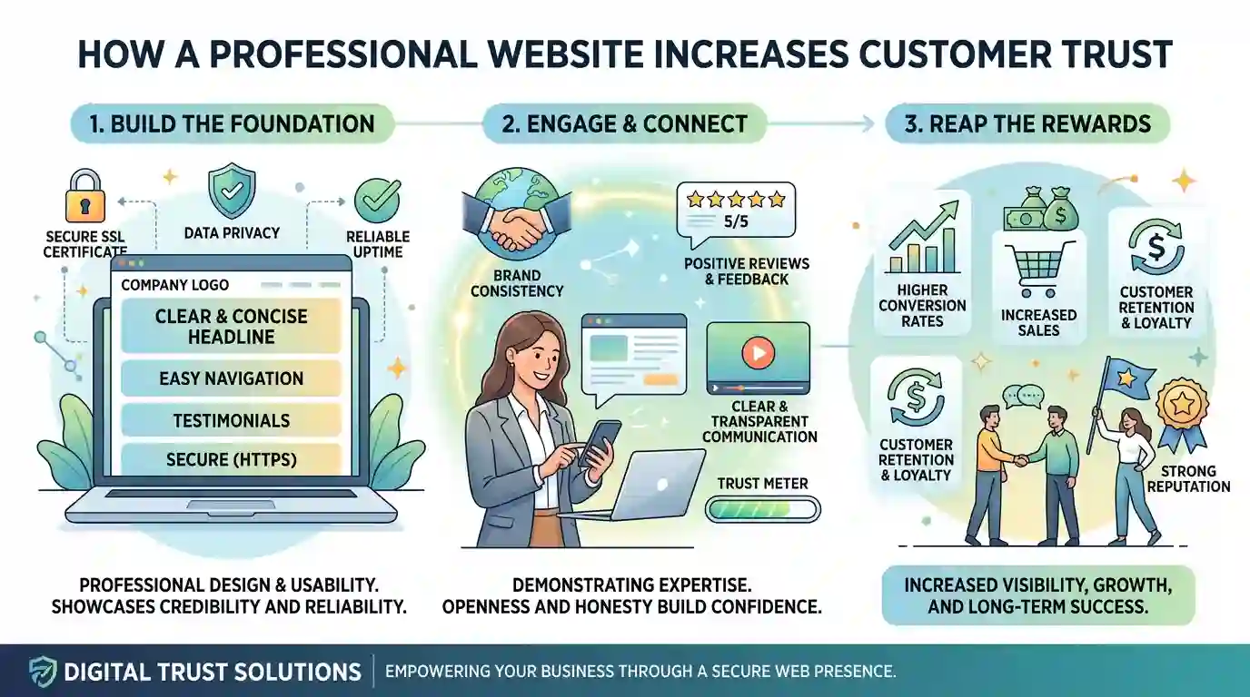 How a Professional Website Increases Customer Trust blog article thumbnail by ThemeBazar