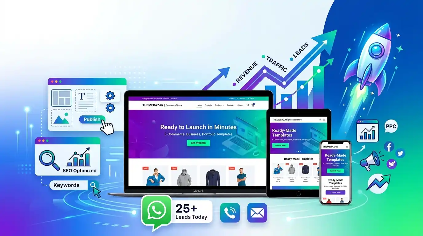 How ThemeBazar Helps Businesses Go Online Faster blog article thumbnail by ThemeBazar
