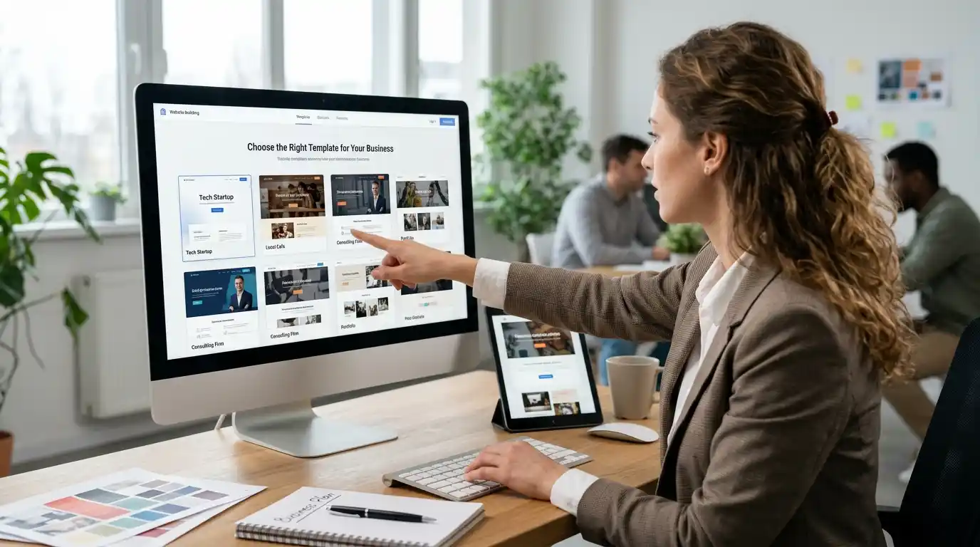 How to Choose the Right Website Template for Your Business blog article thumbnail by ThemeBazar