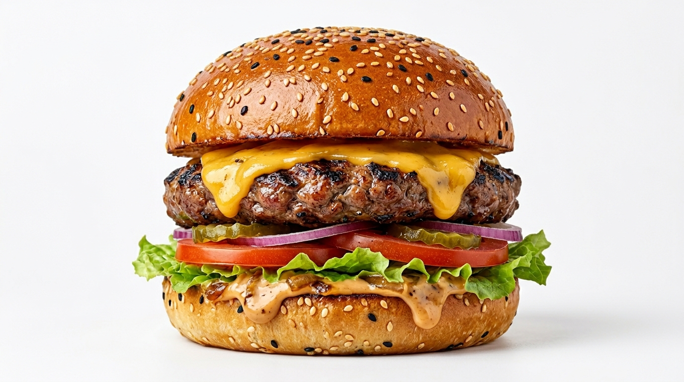 Flame-grilled signature burger from BurgerKing+ restaurant