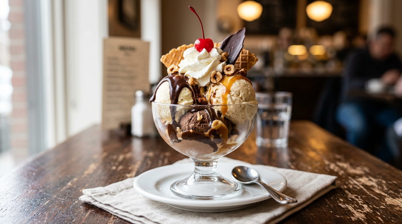 Signature Sundae ice cream dessert