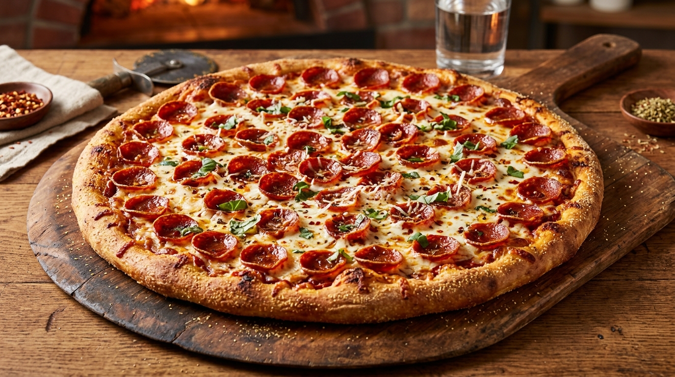 Pepperoni Overload Pizza extra cheese