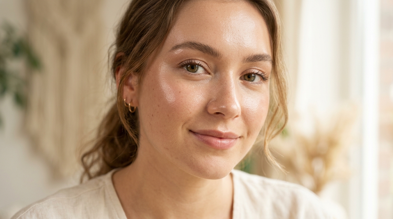 Glowing skincare result