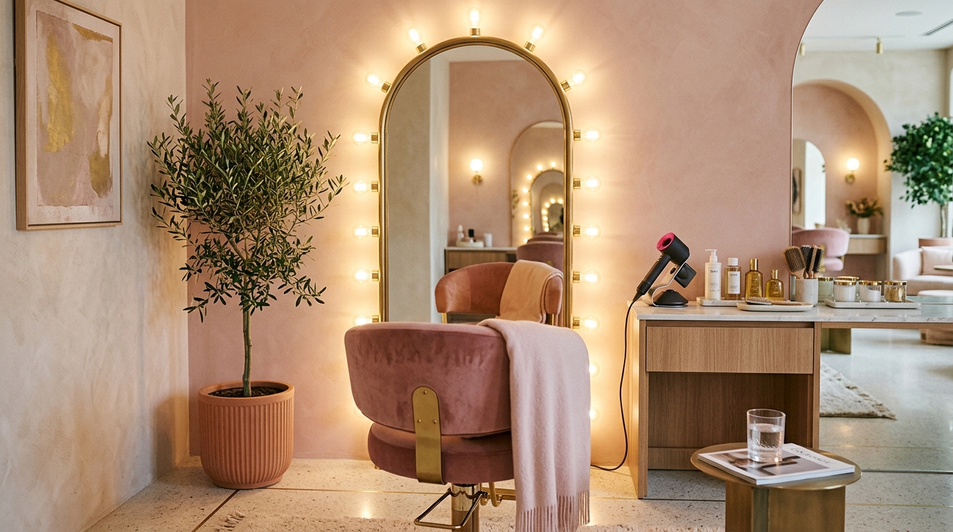 GlowAura style salon corner