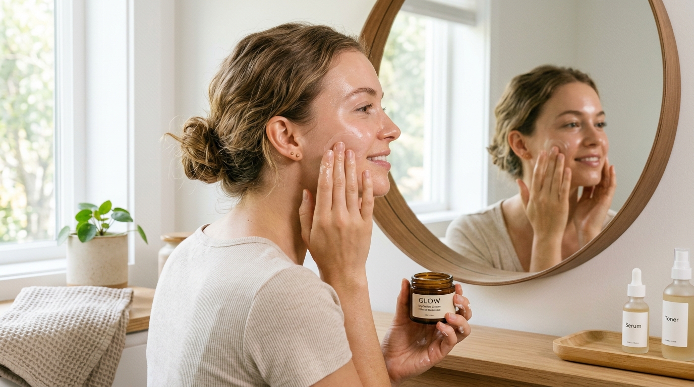 Skincare ritual session