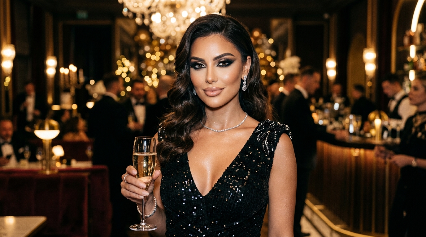 Elegant soft glam makeup