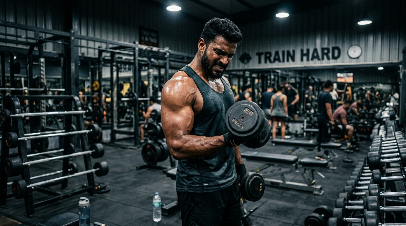 Group workout session gym