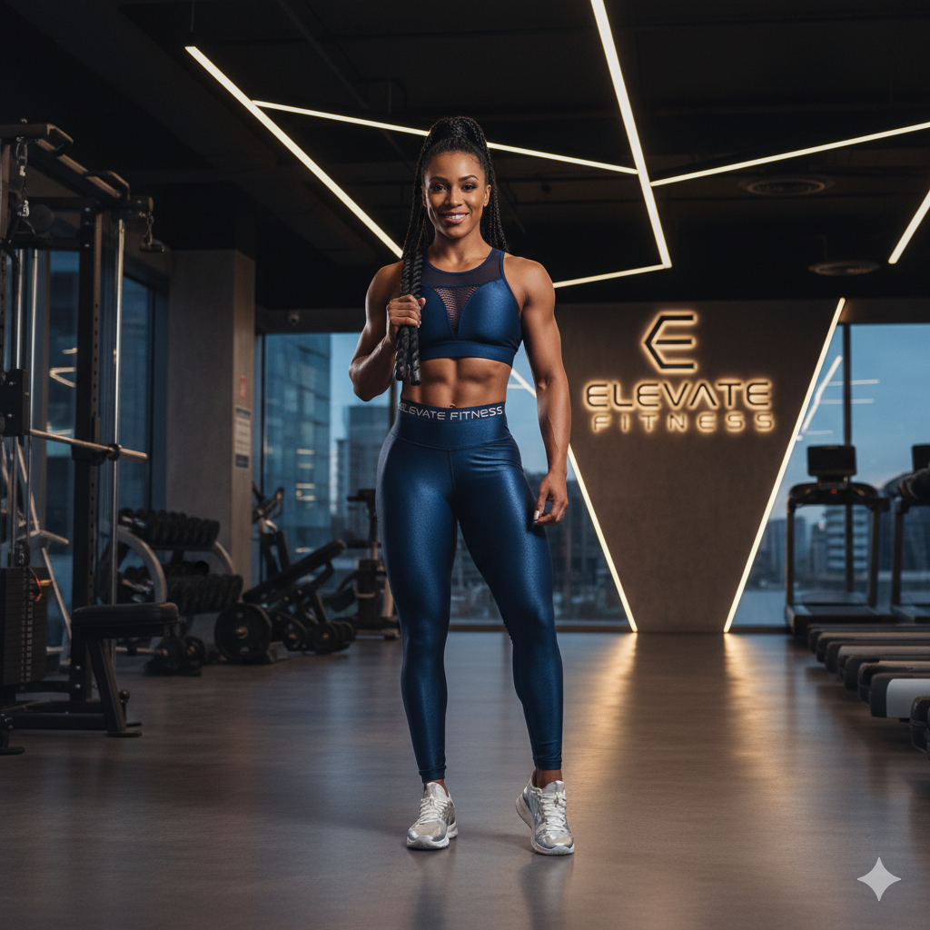 Female transformation coach in premium gym