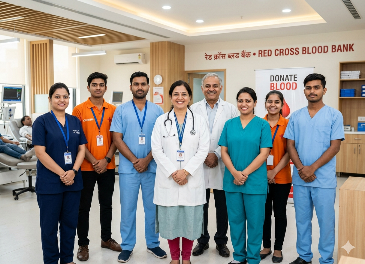 Blood bank team support