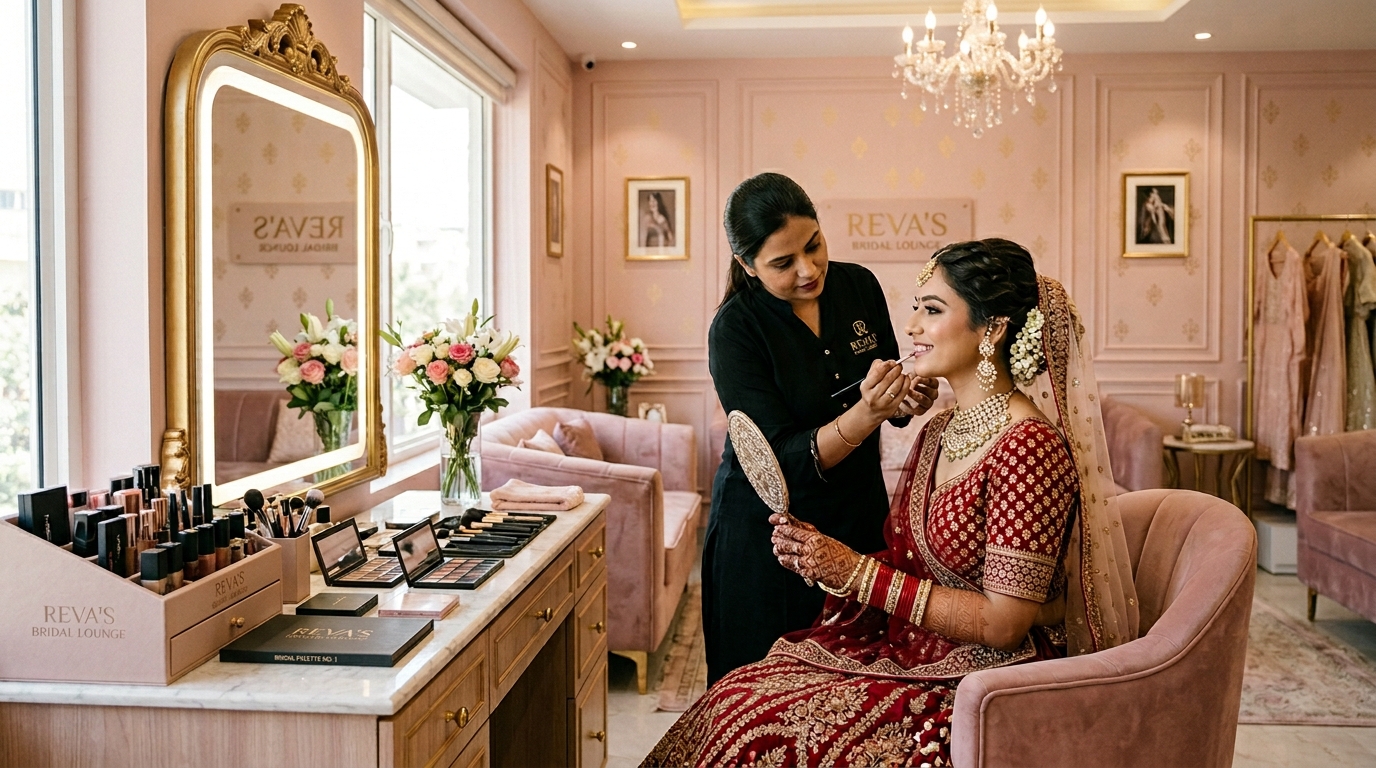 Bride getting ready at Nooré Studio